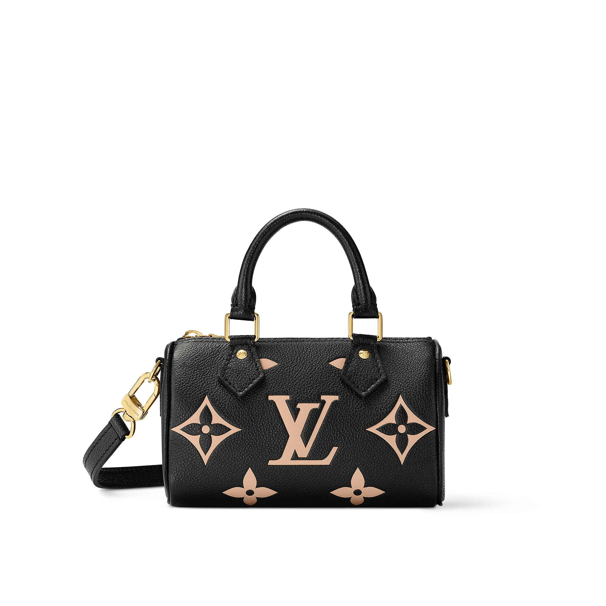 Bolsa Speedy Nano Couro Monogram Empreinte Bicolor - Carteiras